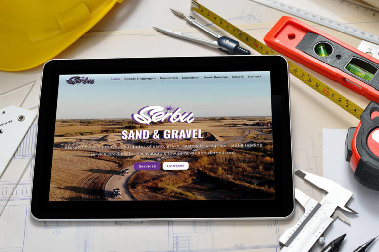 This is a site we built for Serbu Sand & Gravel in Regina, SK.