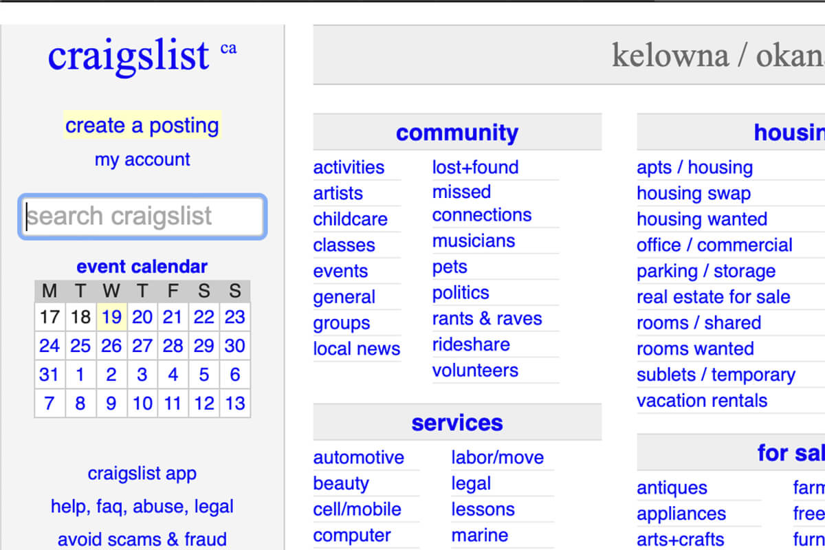 Craiglist is one example of a website that isn't mobile responsive.